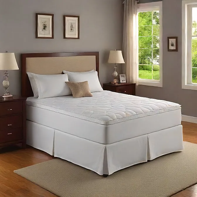 18 Inch Drop Bed Skirt Purple Egyptian Cotton 1000TC