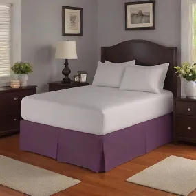 18 Inch Drop Bed Skirt Purple Egyptian Cotton 1000TC