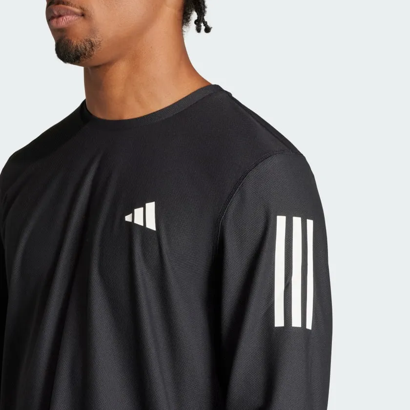 ADIDAS OWN THE RUN LONG SLEEVE TEE - MENS- BLACK