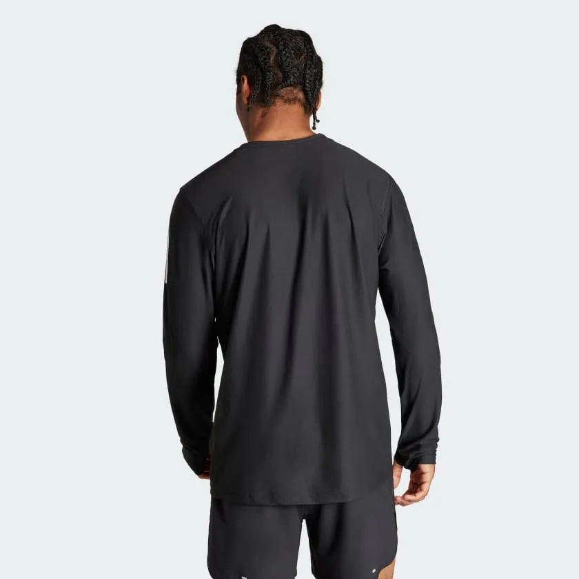 ADIDAS OWN THE RUN LONG SLEEVE TEE - MENS- BLACK