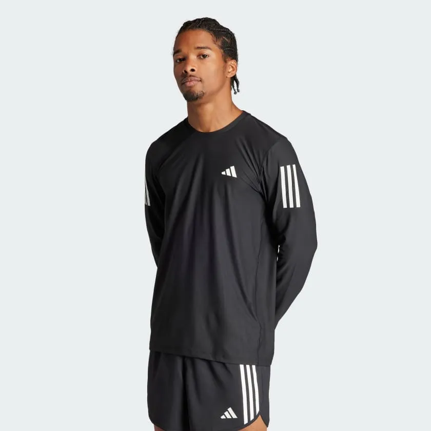 ADIDAS OWN THE RUN LONG SLEEVE TEE - MENS- BLACK