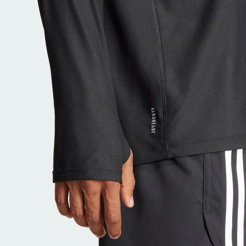 ADIDAS OWN THE RUN LONG SLEEVE TEE - MENS- BLACK