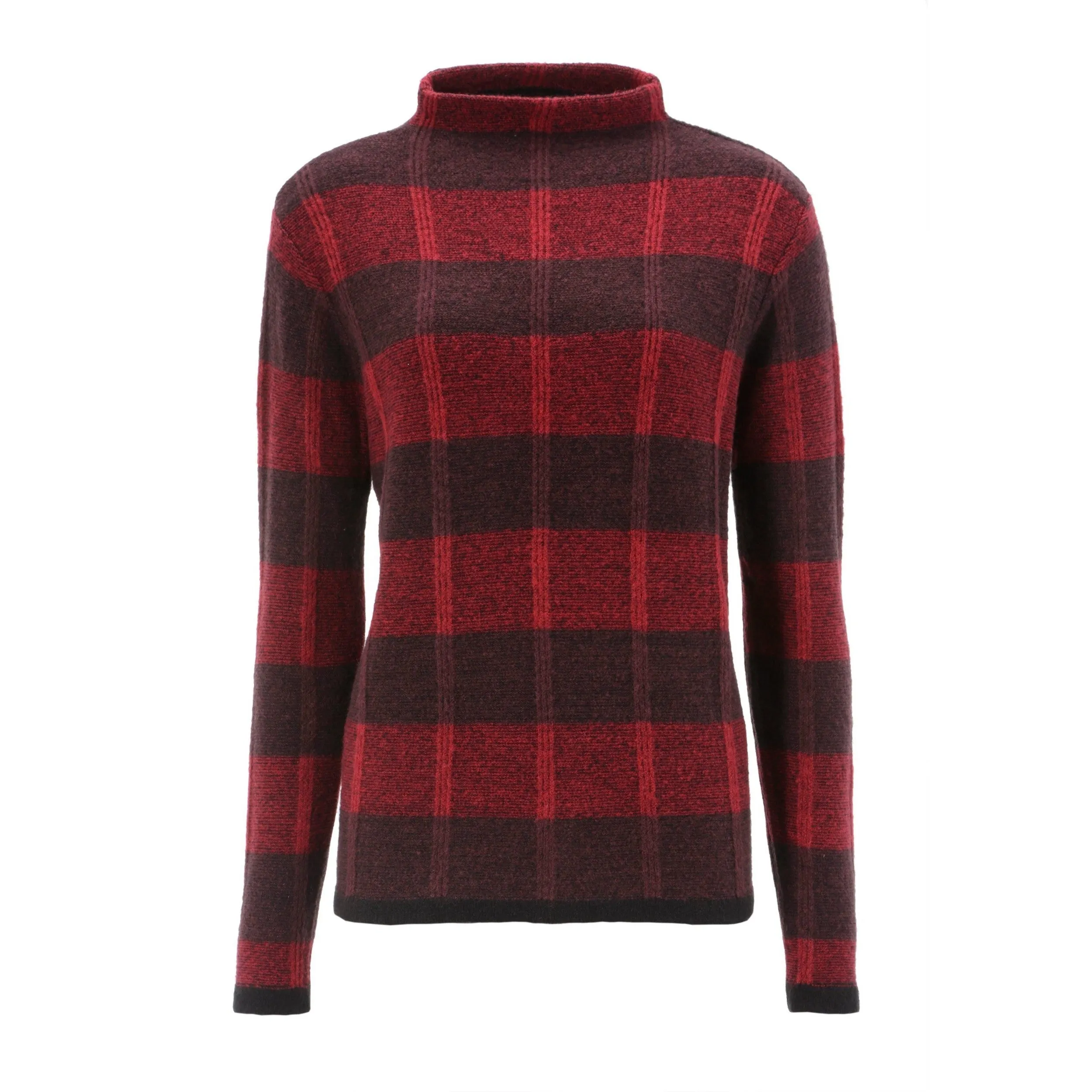 Aniston Selected Red Check Knit Jumper