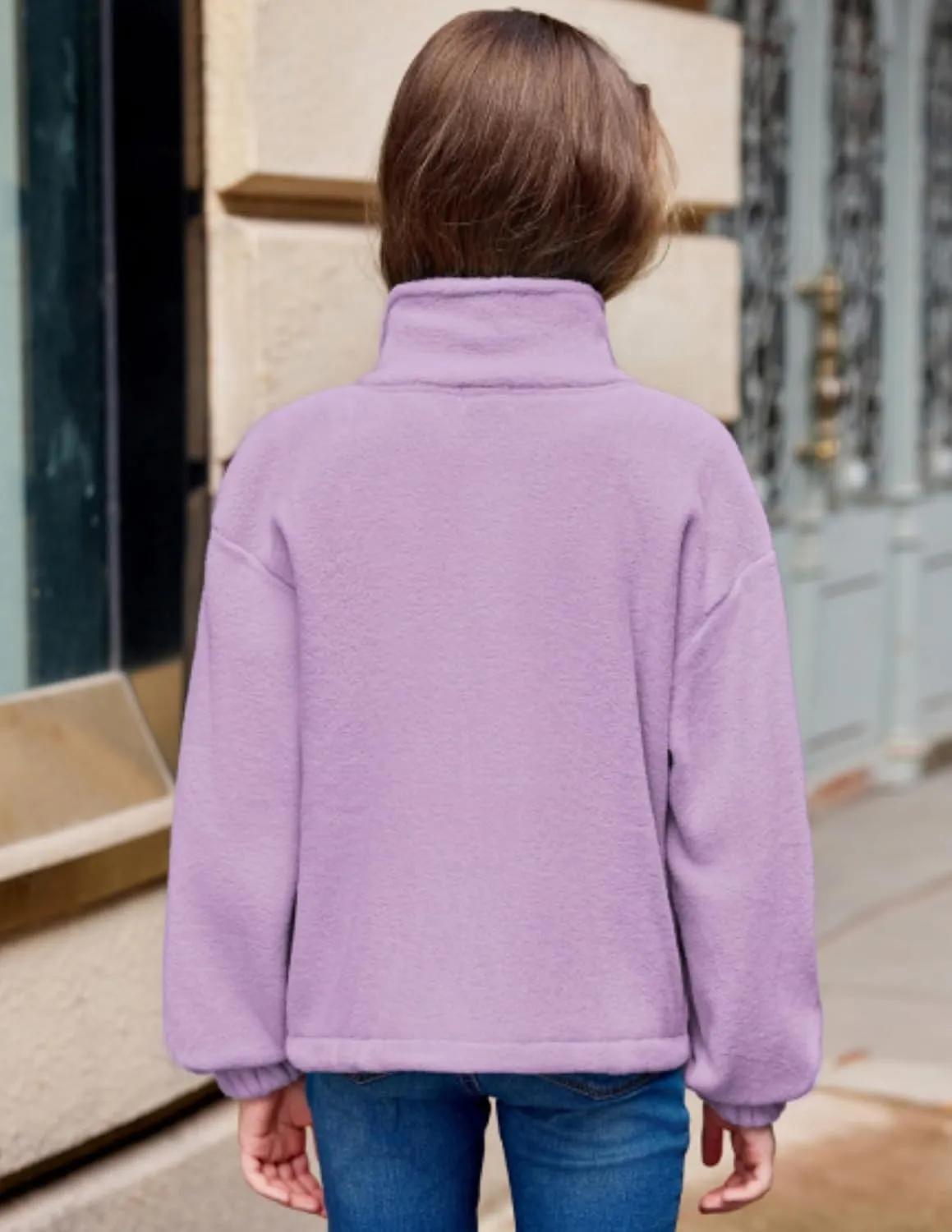 Arshiner Girls Zip Up Fleece Jacket Fall Winter Sherpa Sweatshirts