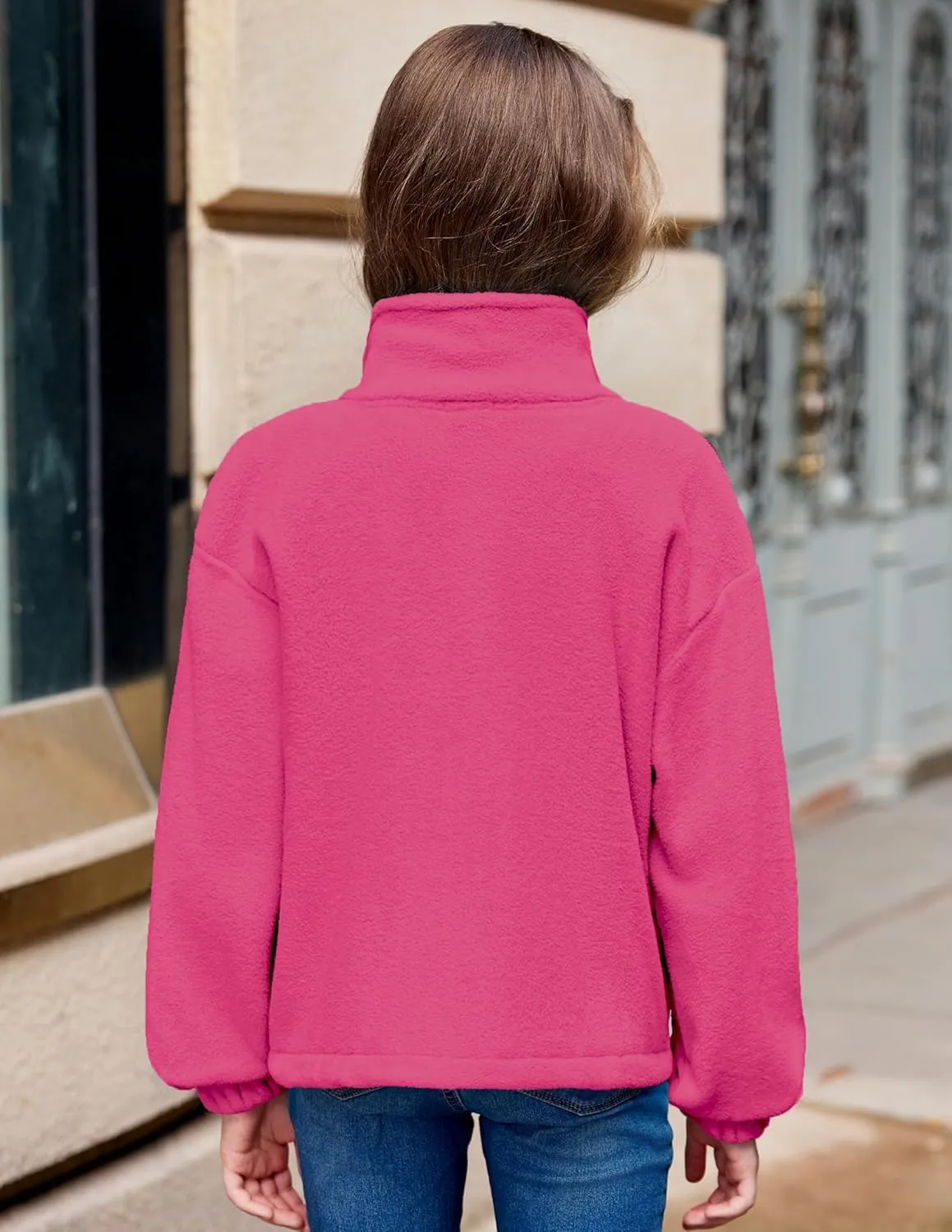 Arshiner Girls Zip Up Fleece Jacket Fall Winter Sherpa Sweatshirts