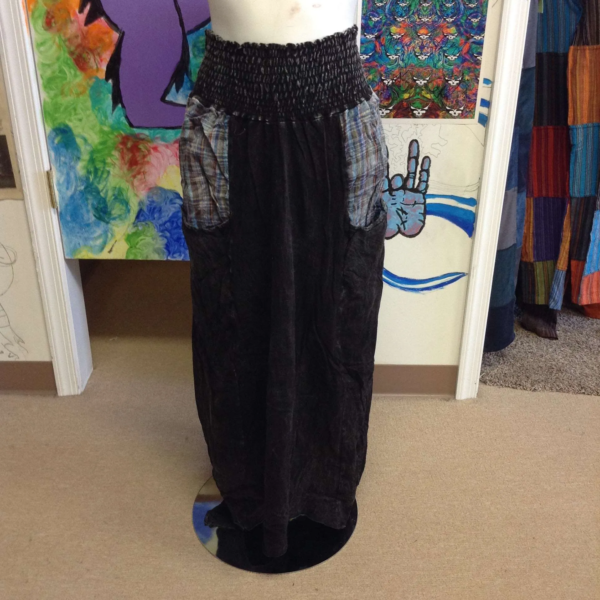Asymetrical Long Skirt with Pockets