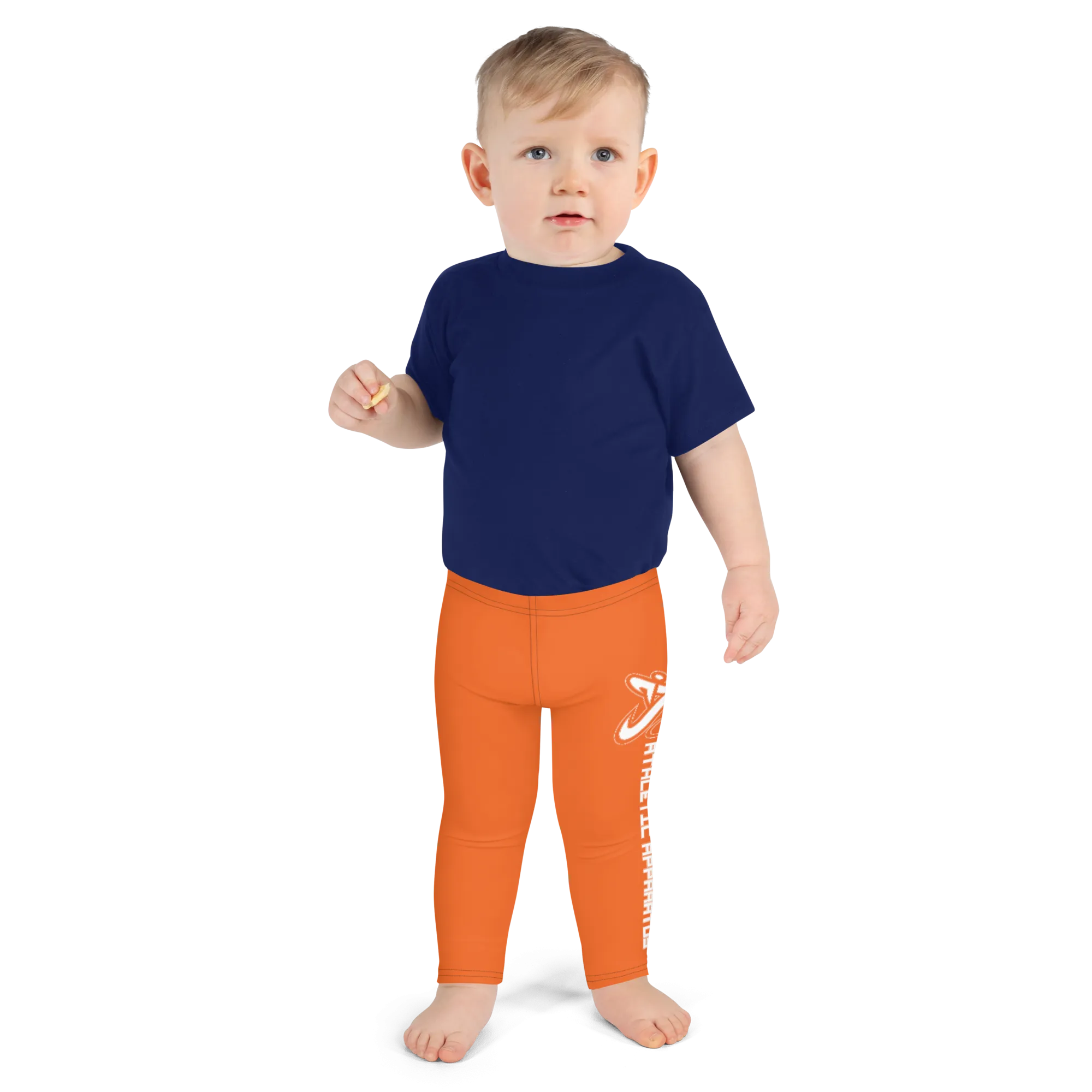 Athletic Apparatus Orange White logo Kid's Leggings