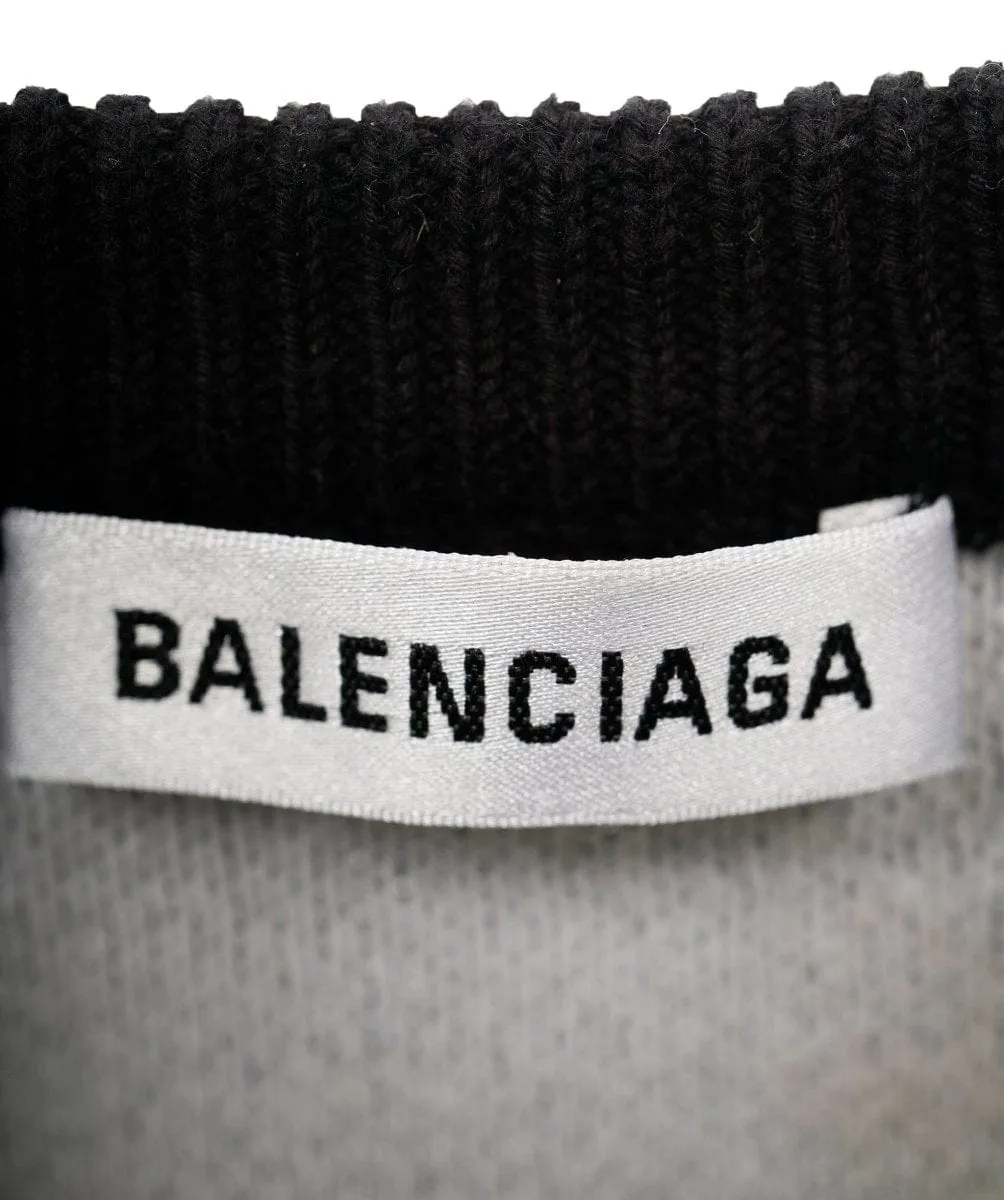 Balenciaga black & white logo jumper - AJC0474