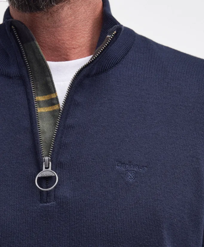 Barbour - Cotton Half Zip, Navy