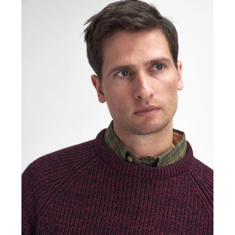 Barbour Horseford Lambswool Crew Neck Mens Jumper - Port