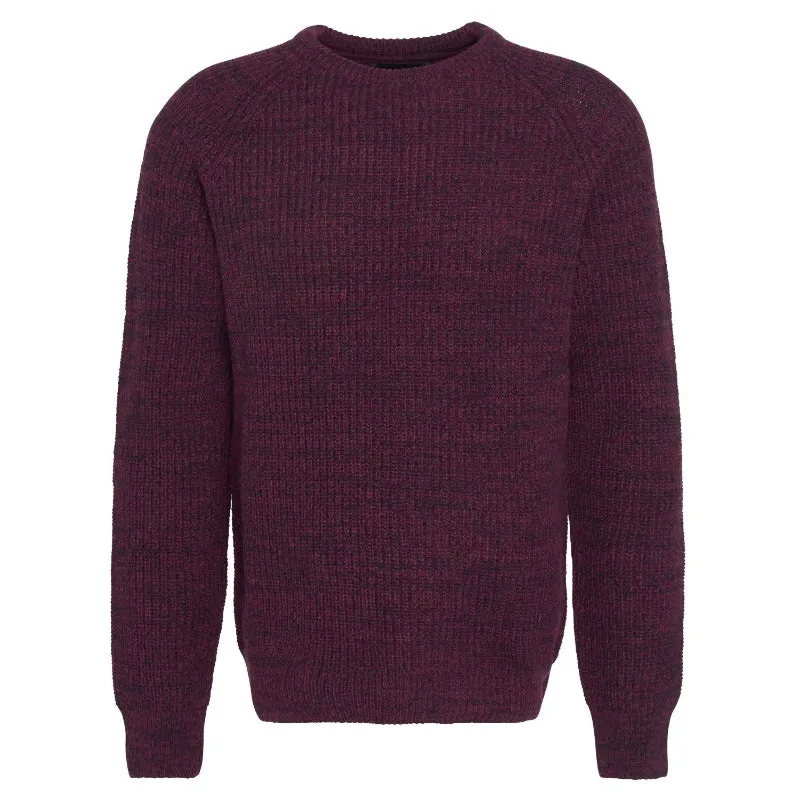 Barbour Horseford Lambswool Crew Neck Mens Jumper - Port