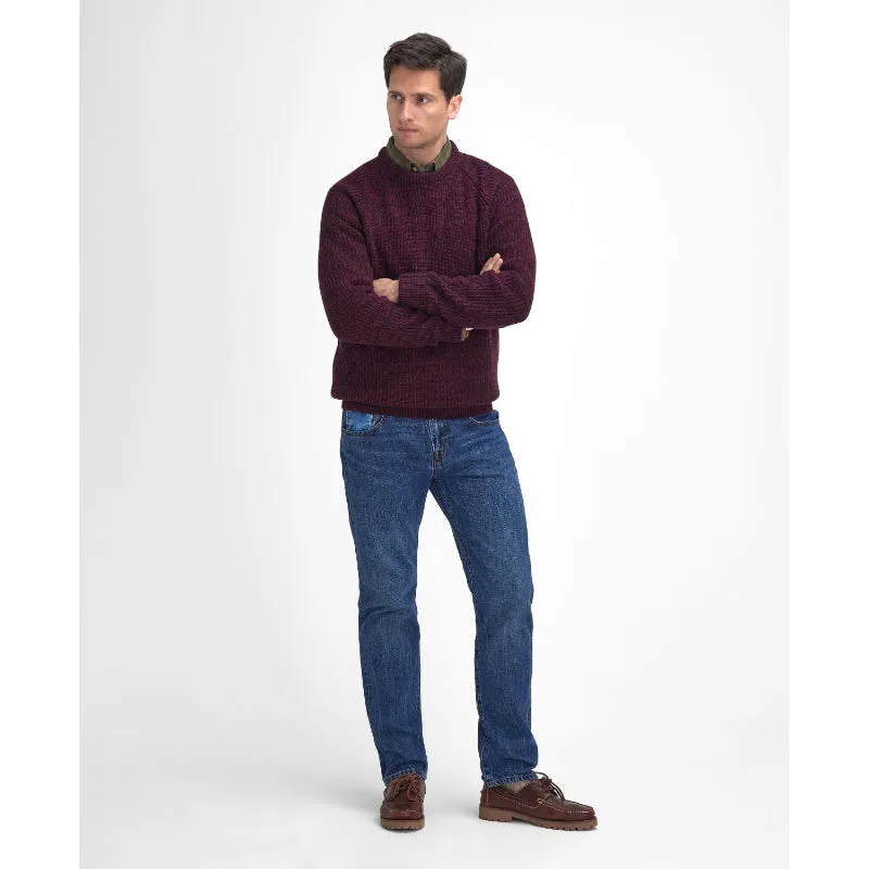 Barbour Horseford Lambswool Crew Neck Mens Jumper - Port