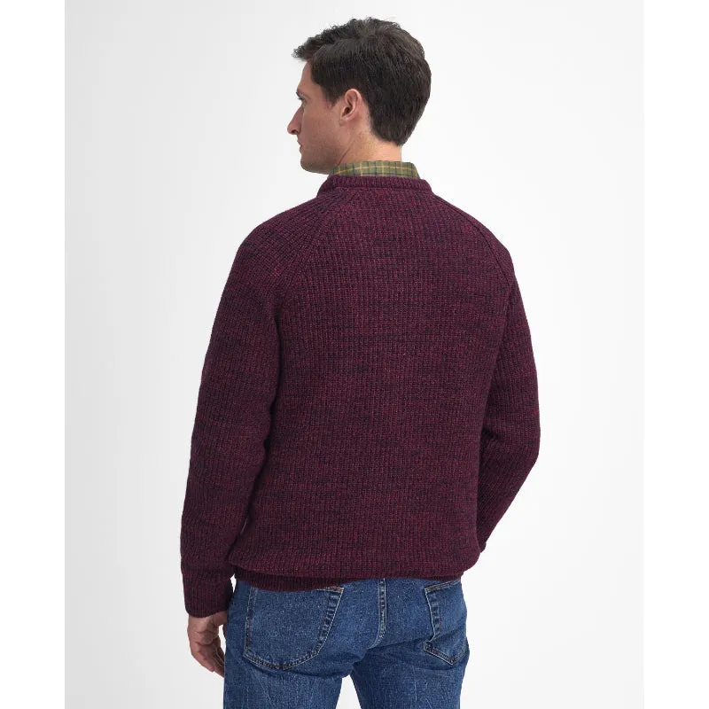 Barbour Horseford Lambswool Crew Neck Mens Jumper - Port