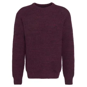 Barbour Horseford Lambswool Crew Neck Mens Jumper - Port