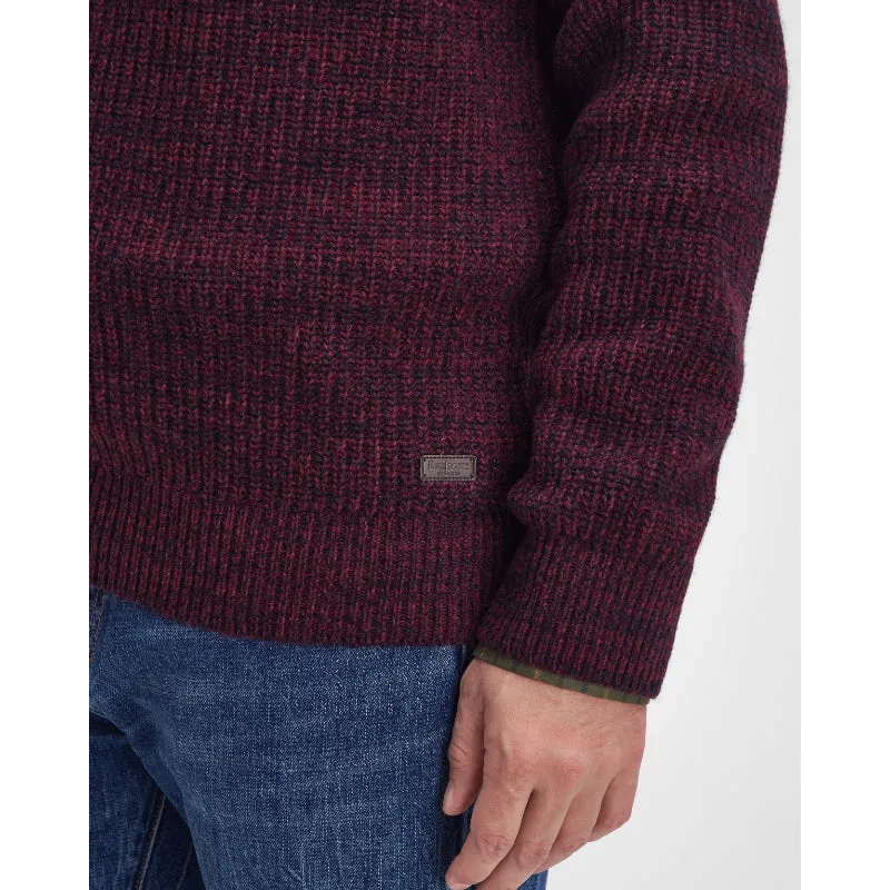 Barbour Horseford Lambswool Crew Neck Mens Jumper - Port