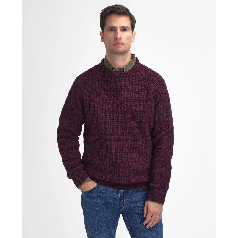 Barbour Horseford Lambswool Crew Neck Mens Jumper - Port