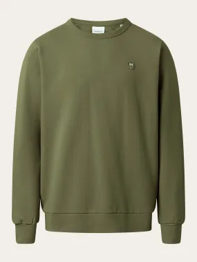 Basic badge sweat - Dark Olive