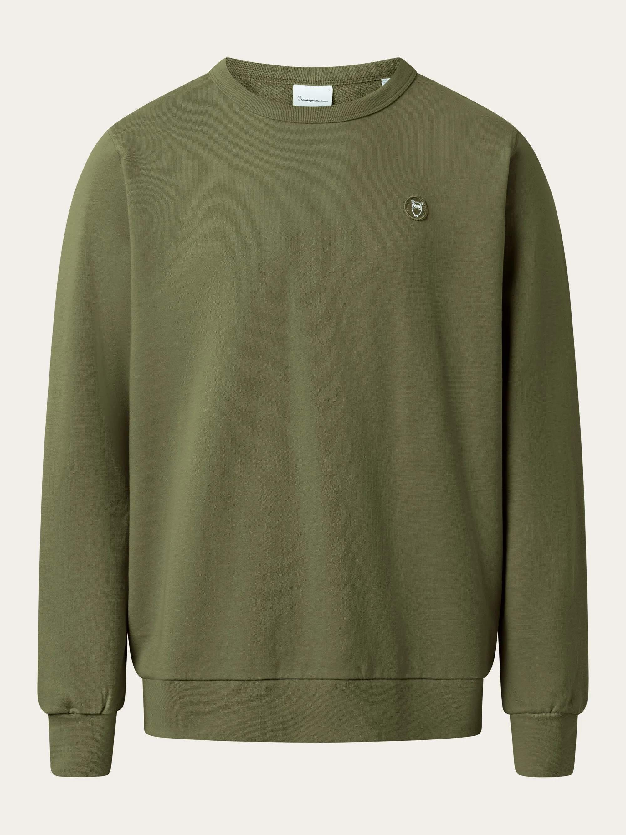 Basic badge sweat - Dark Olive