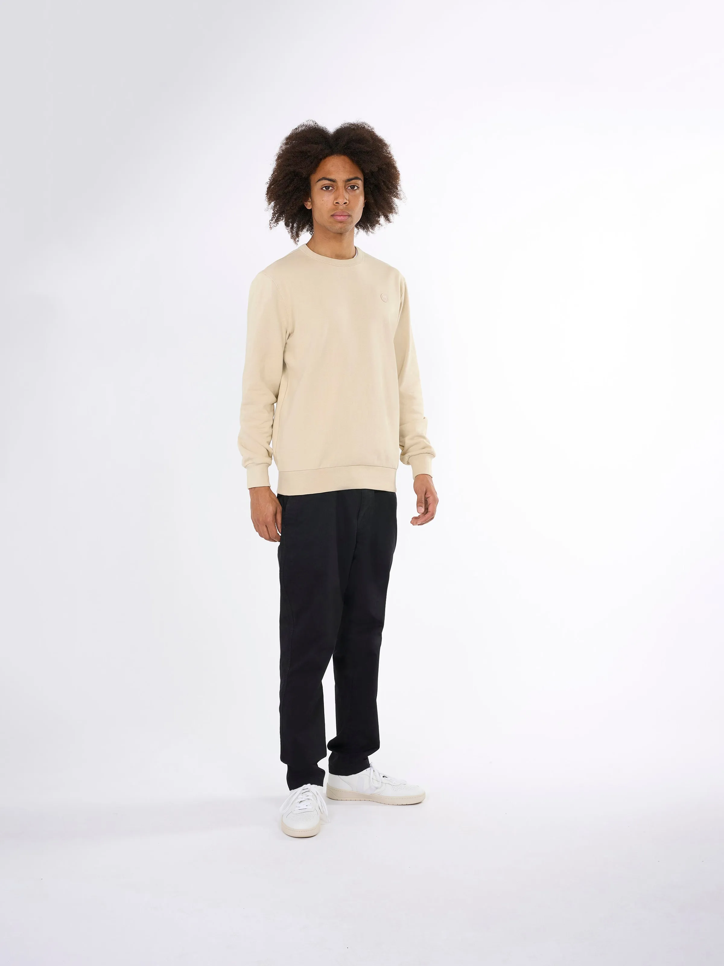 Basic badge sweat - Light feather gray