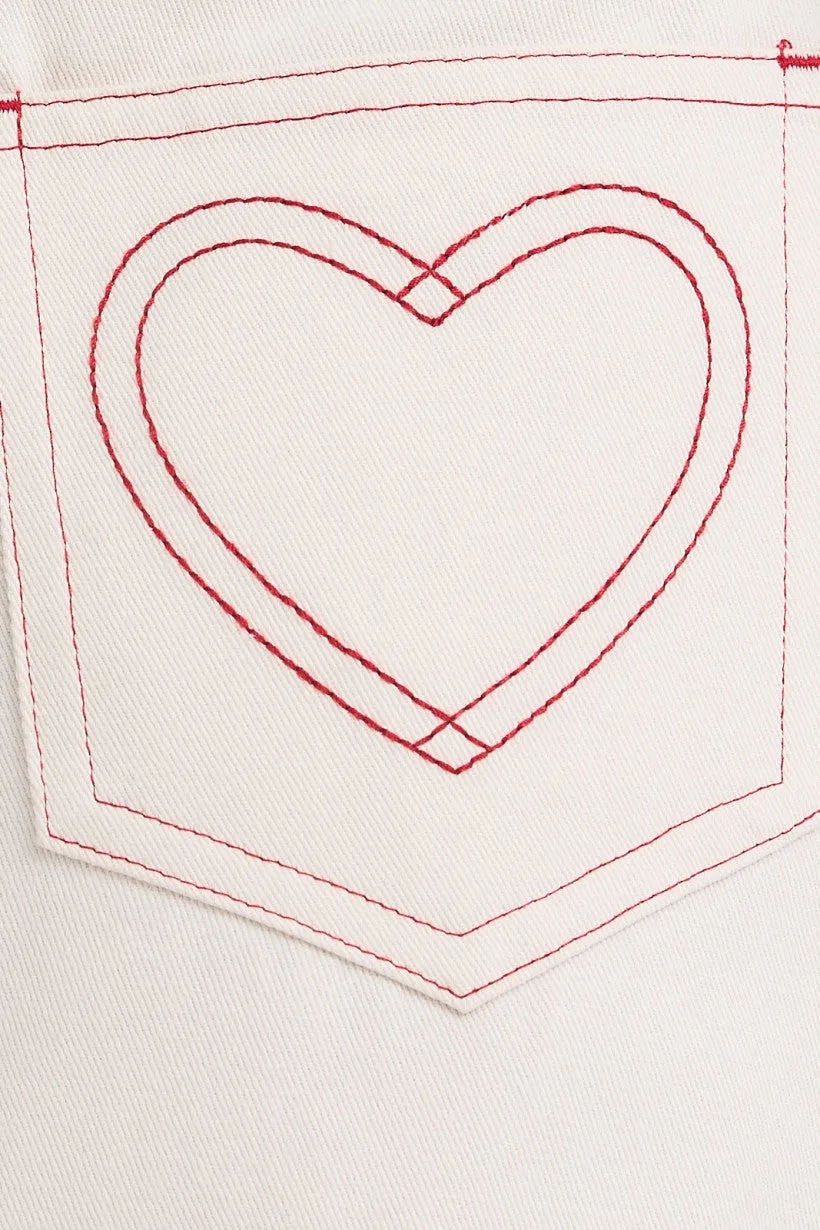 Be My Lover Embroidered Mini Skirt
