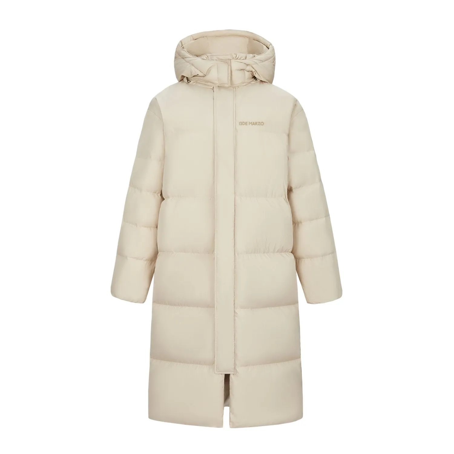 Bear Down Long Puffer Jacket In Khaki