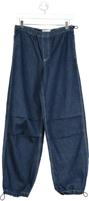 Bershka Blue Denim Joggers UK S