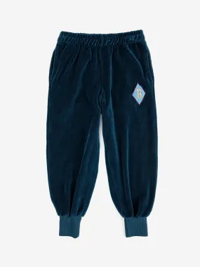 BOBO CHOSES B PATCH VELVET JOGGING PANTS