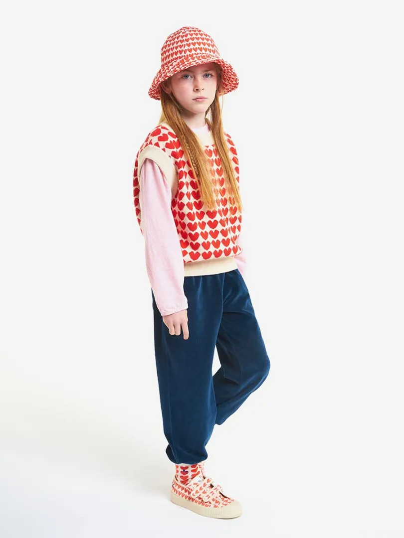 BOBO CHOSES B PATCH VELVET JOGGING PANTS