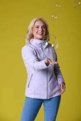 Boucle Zipped Jacket - Lilac