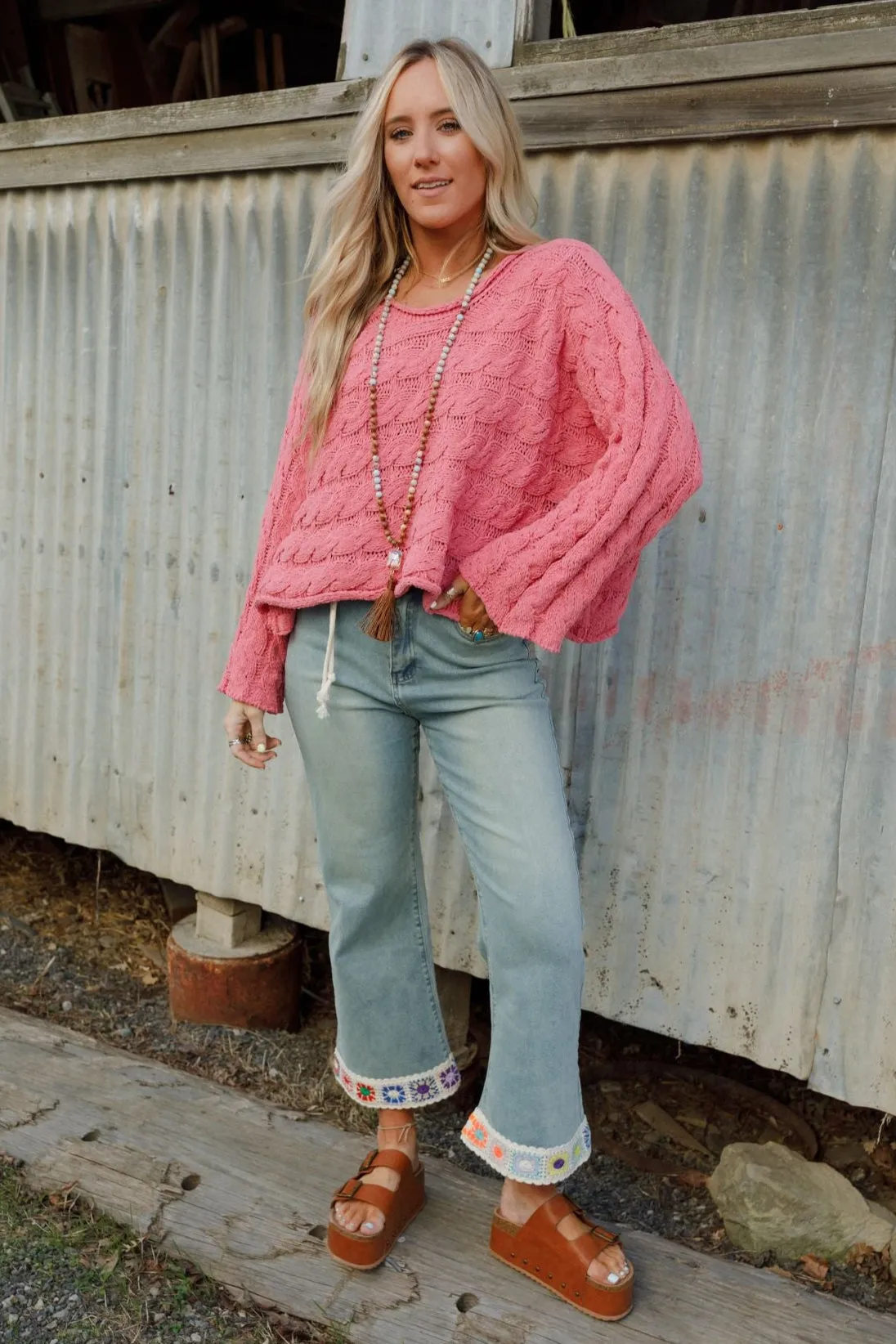Callum Knit Sweater - Pink