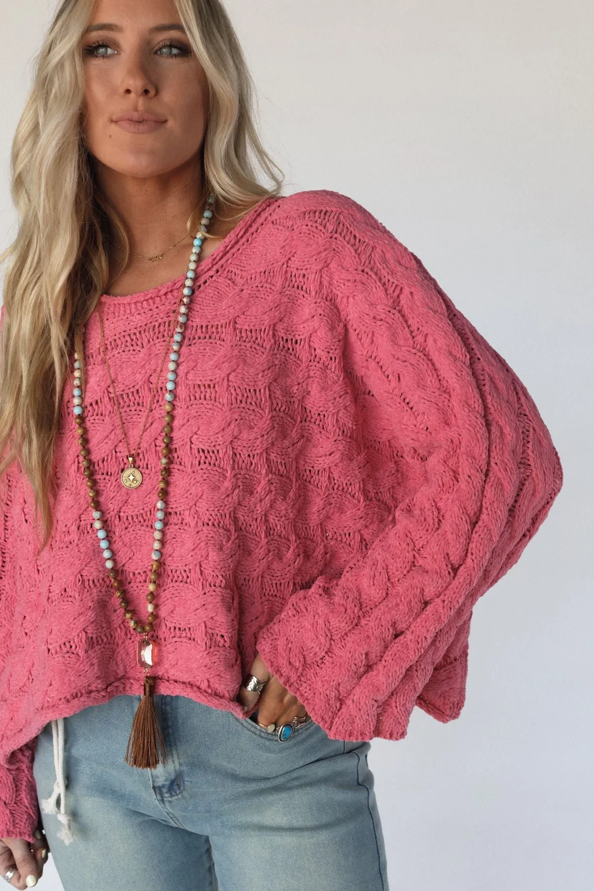 Callum Knit Sweater - Pink
