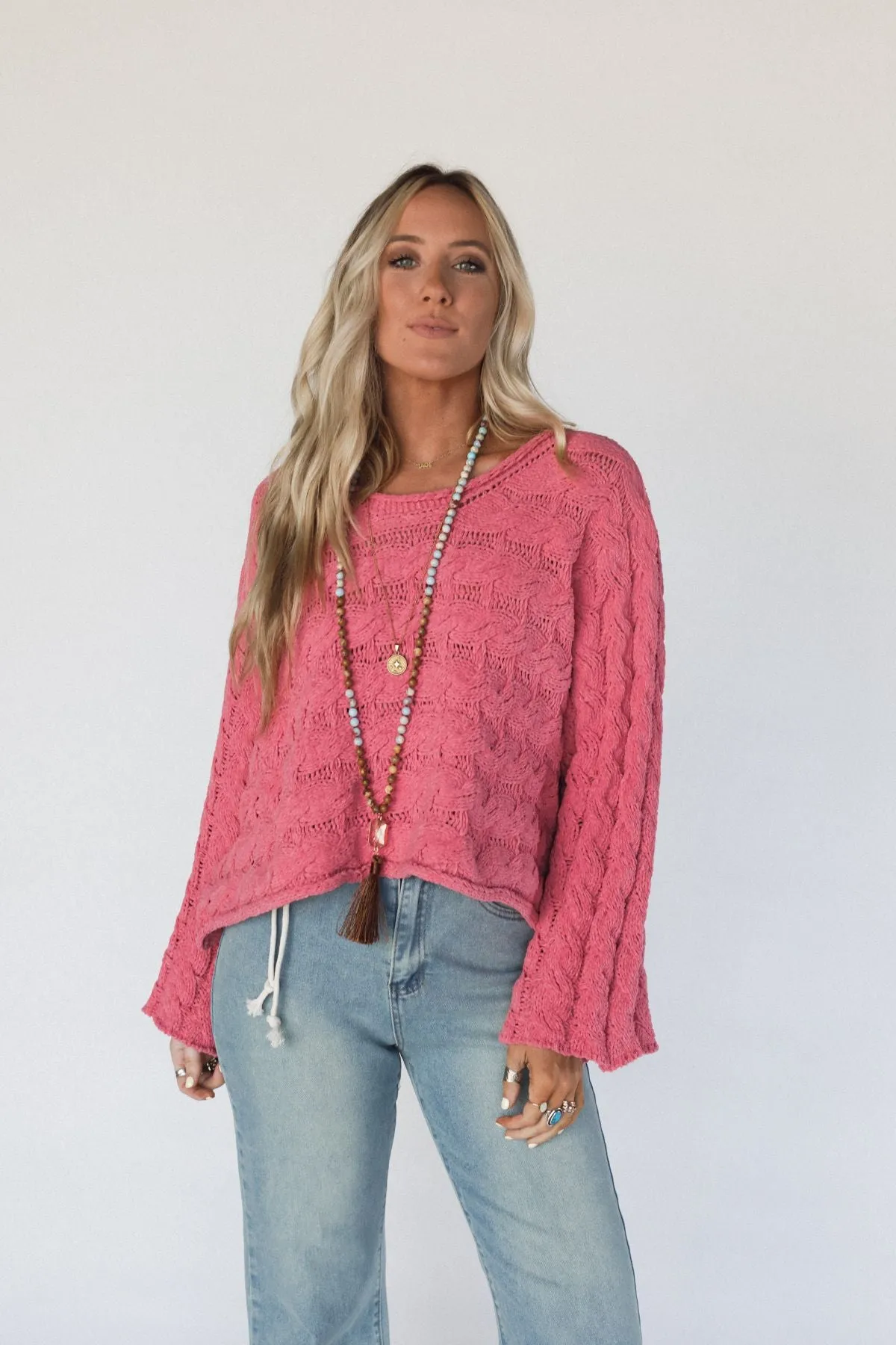 Callum Knit Sweater - Pink