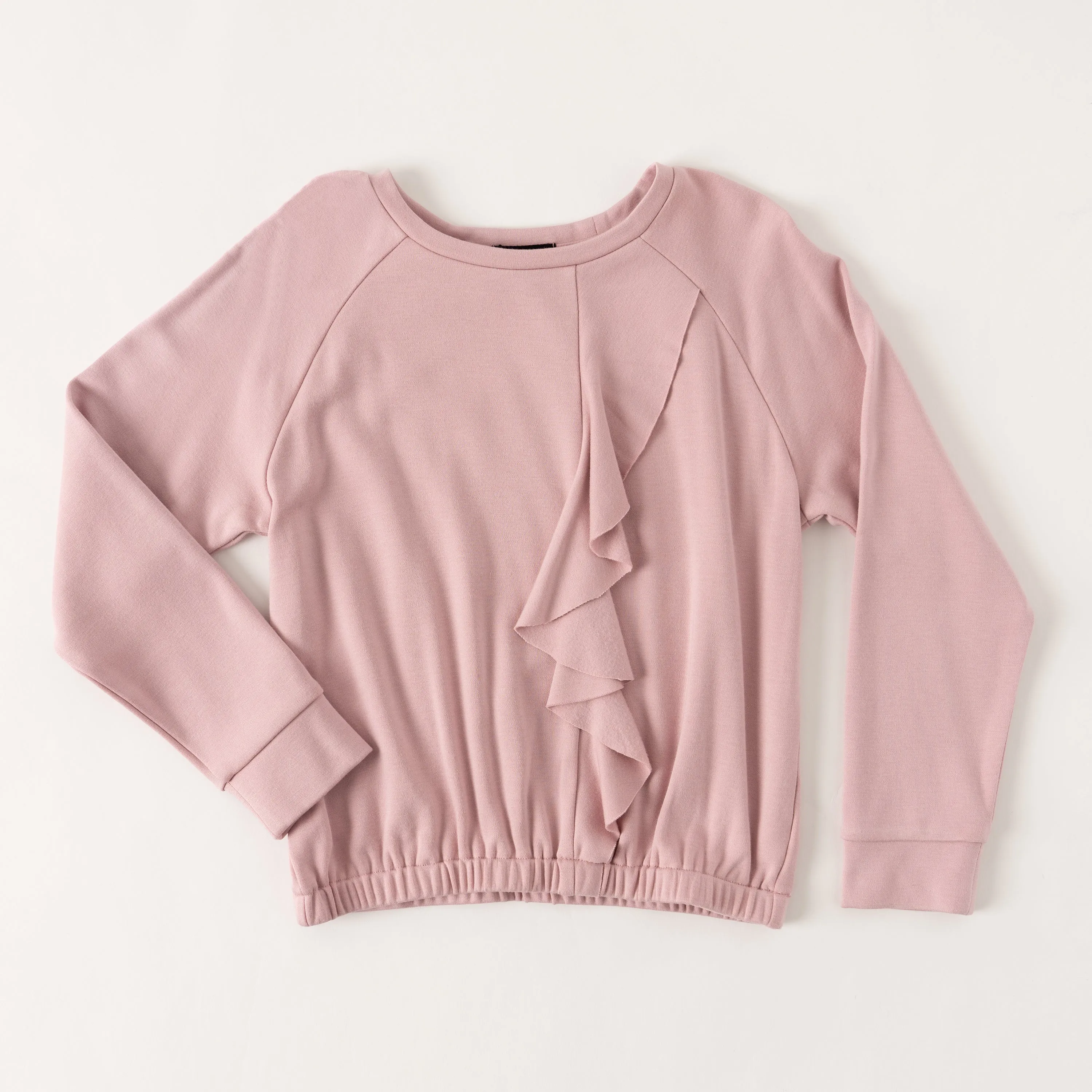 Cascading Ruffle Fleece Top