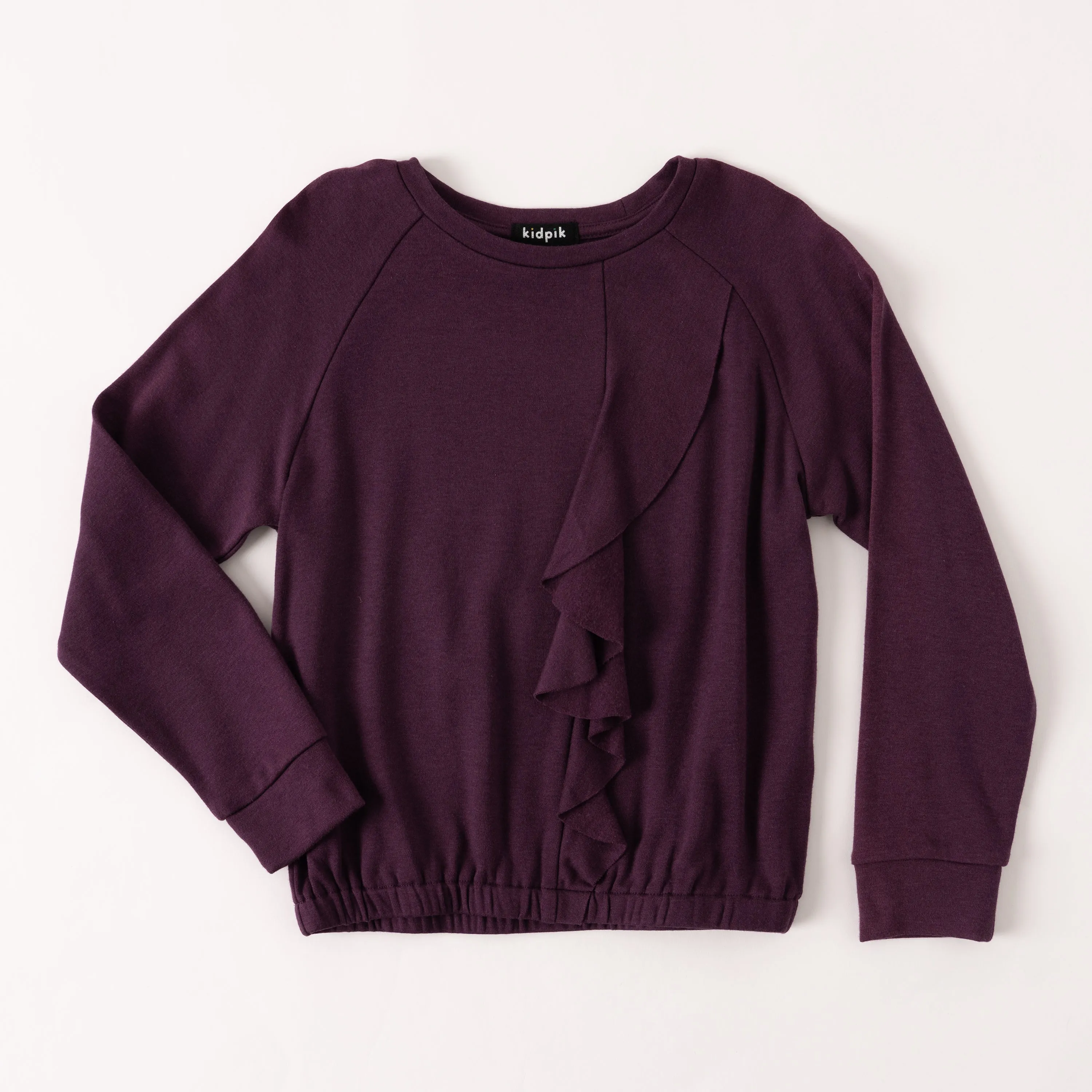 Cascading Ruffle Fleece Top