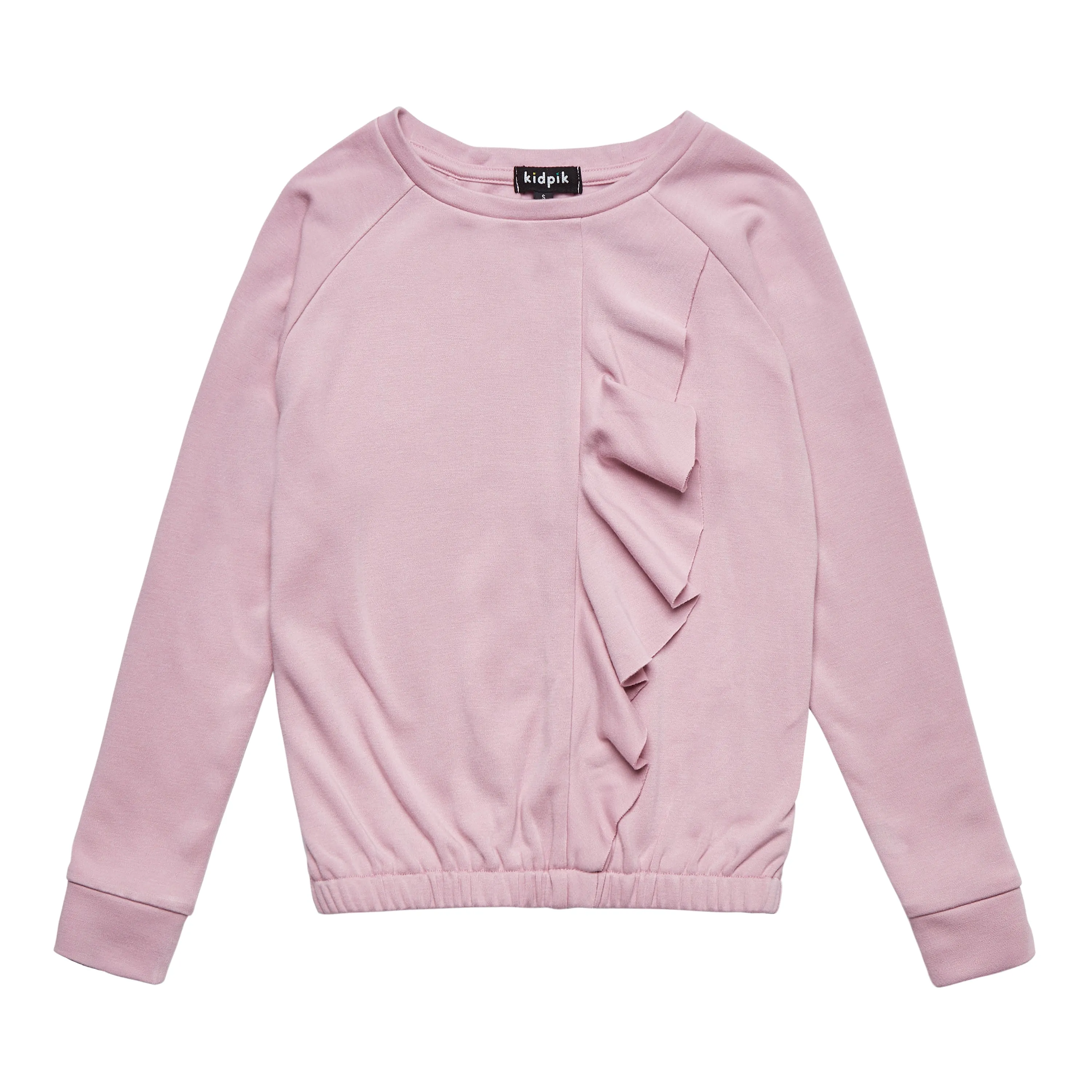 Cascading Ruffle Fleece Top