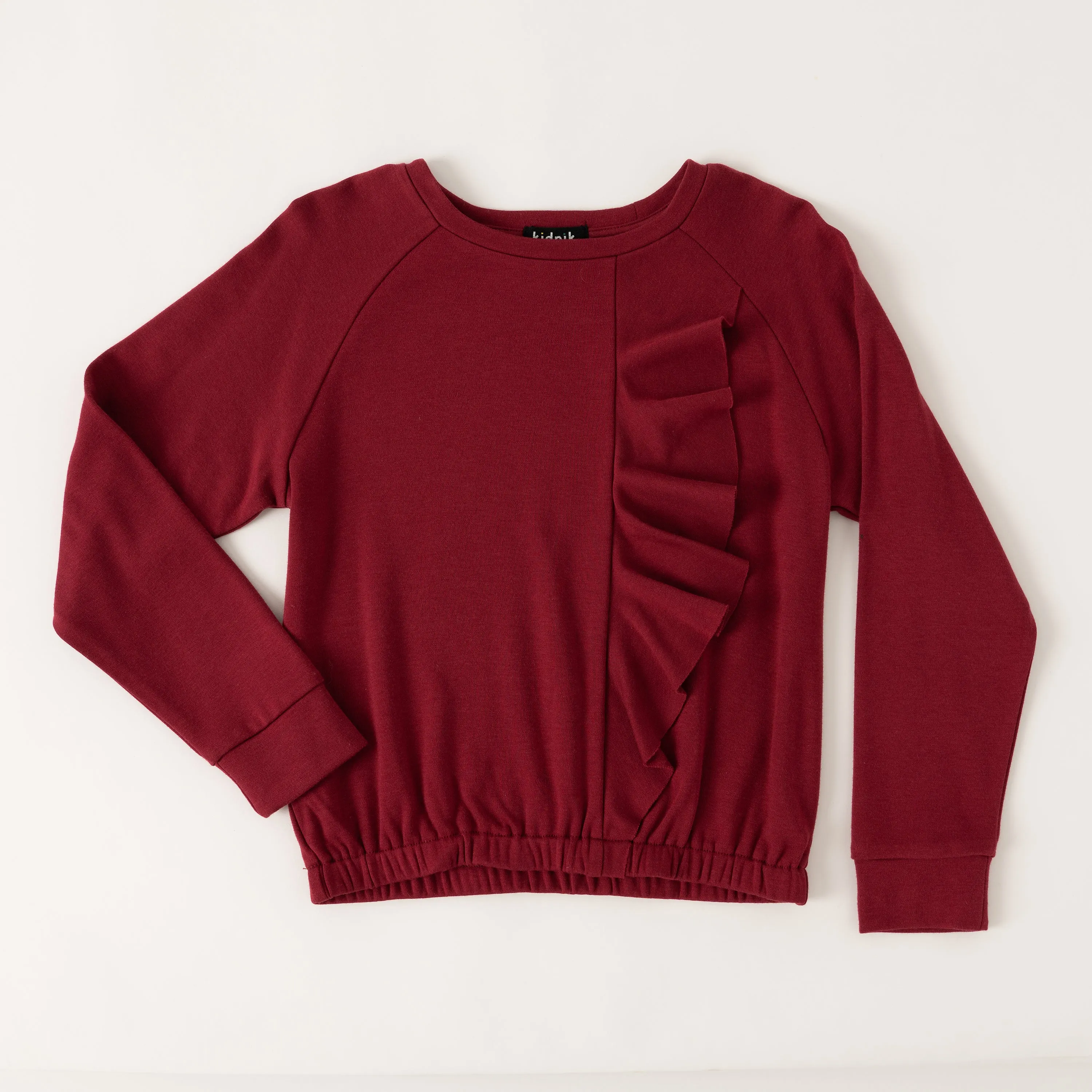 Cascading Ruffle Fleece Top