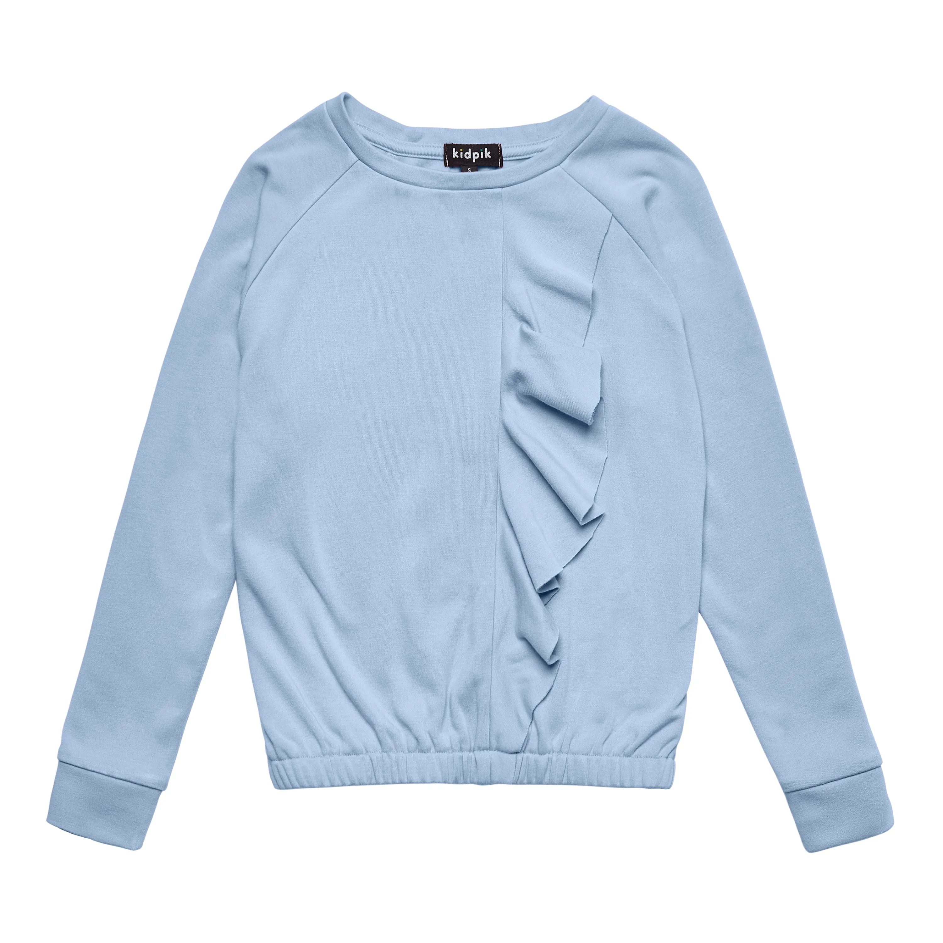 Cascading Ruffle Fleece Top