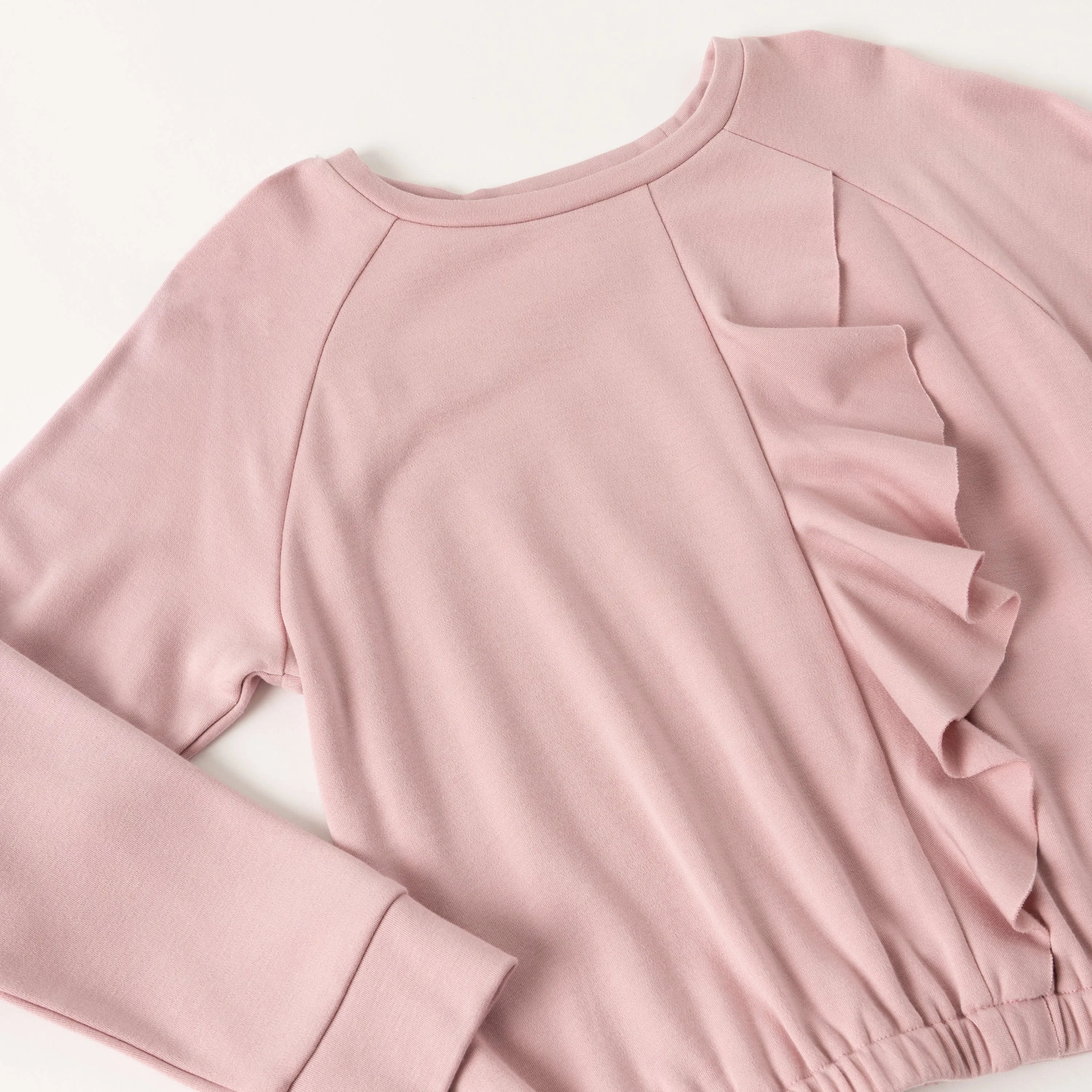 Cascading Ruffle Fleece Top