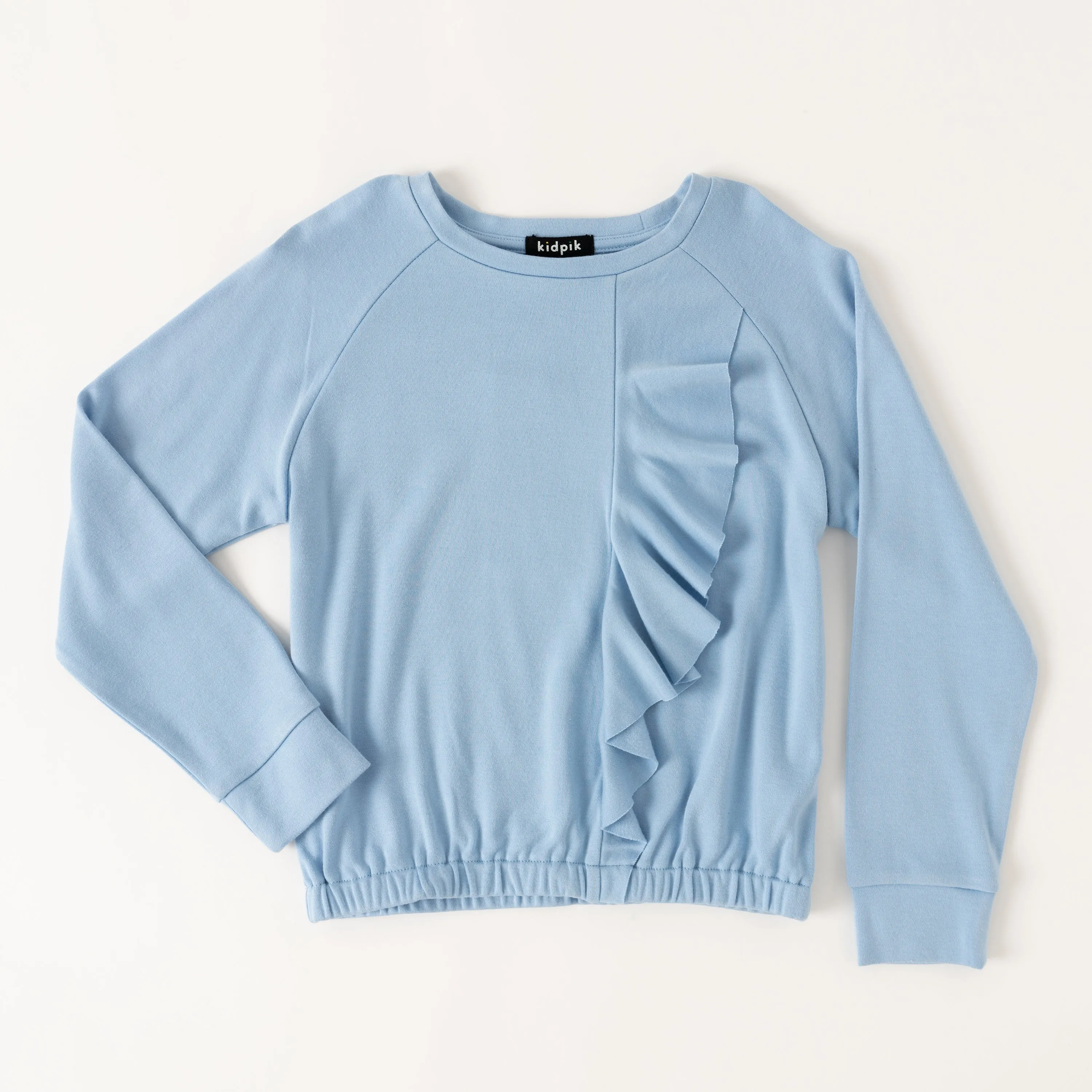 Cascading Ruffle Fleece Top