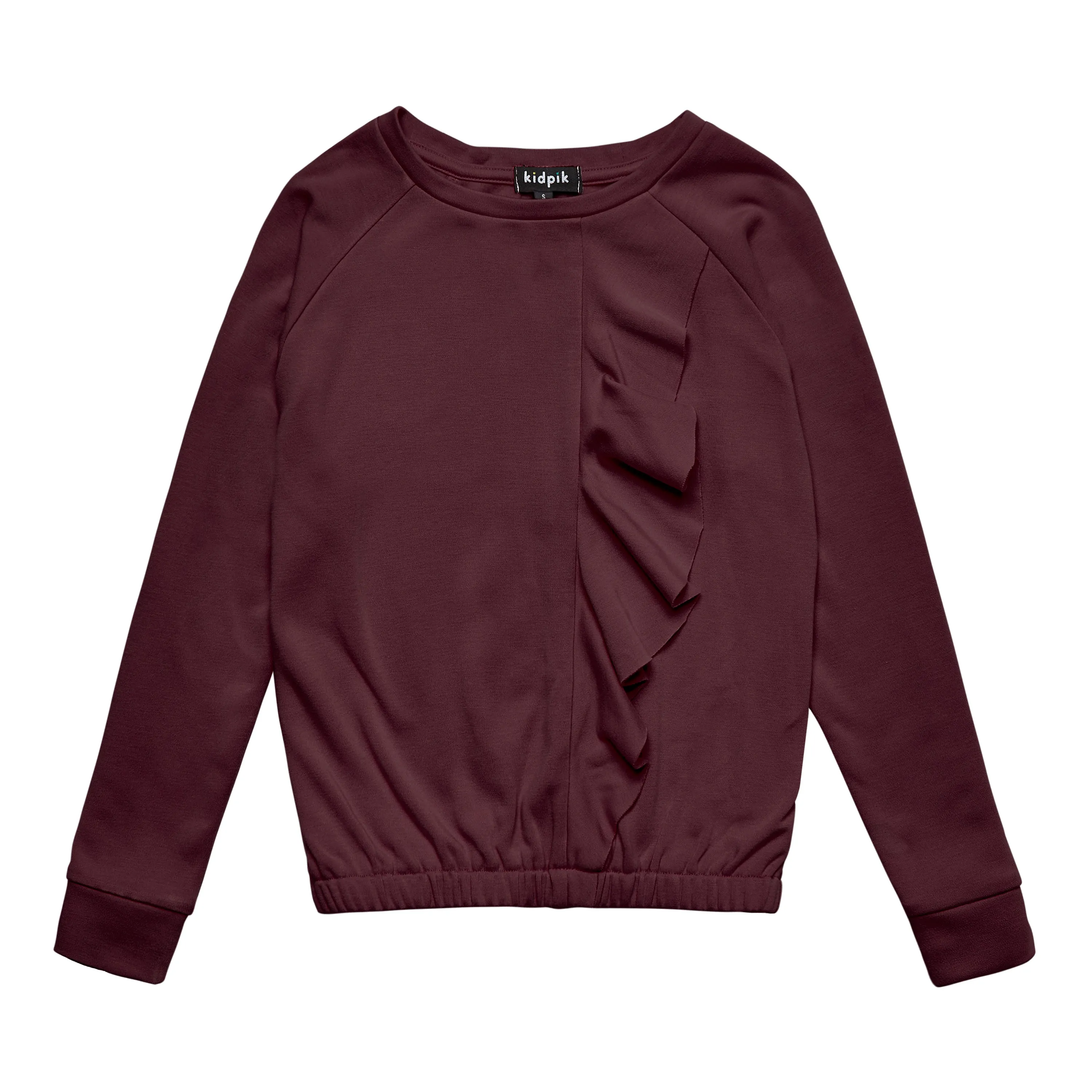Cascading Ruffle Fleece Top