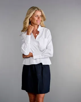 Claridge   King - The Crop in Crisp White: XS