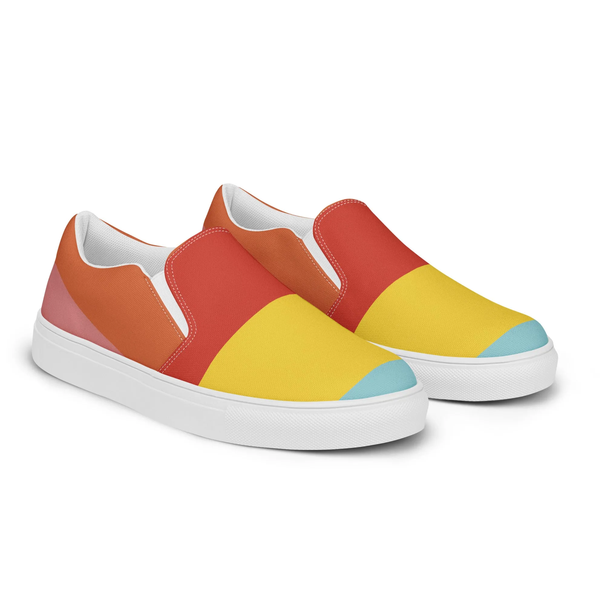 COLORFUL Men’s Slip-On Canvas Shoes