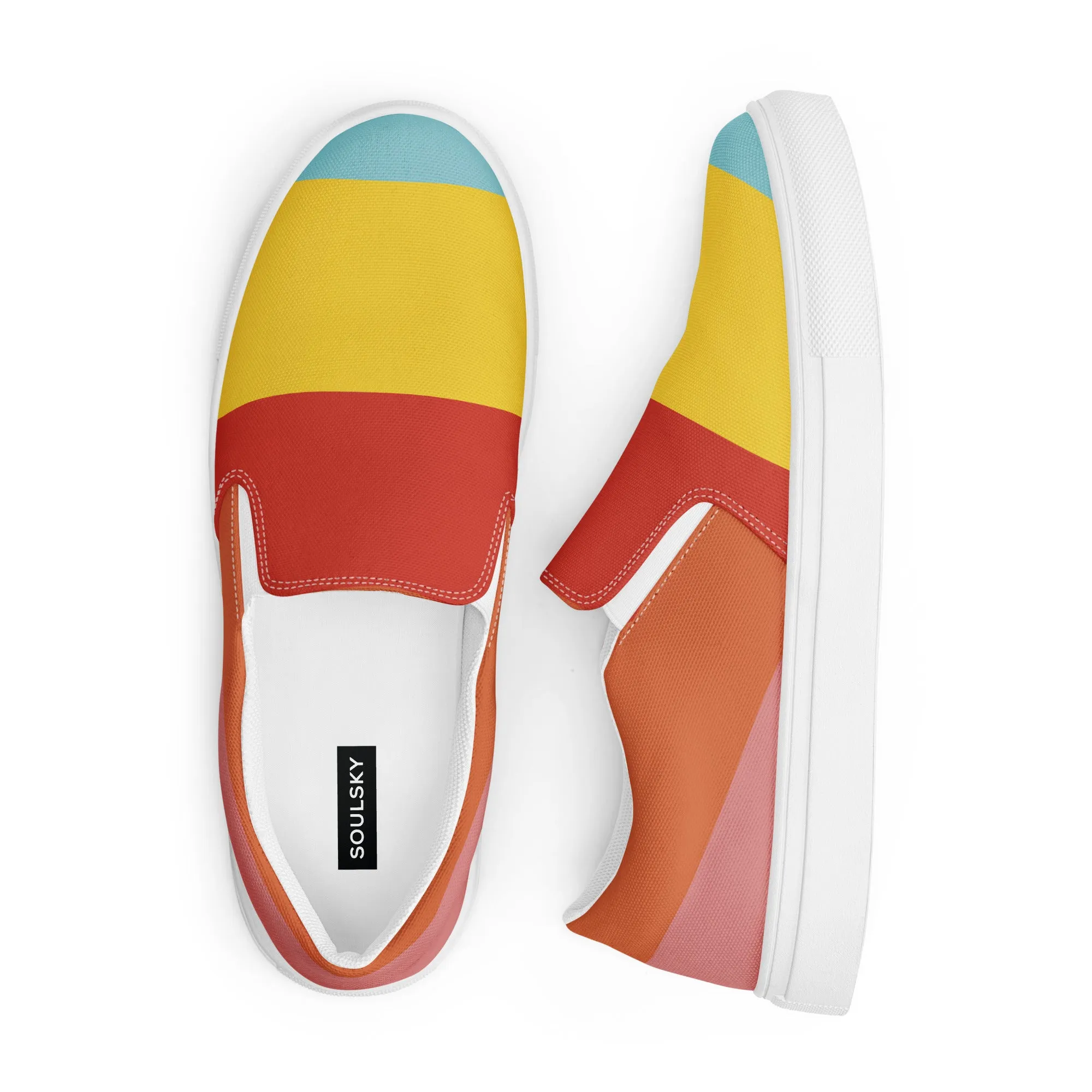 COLORFUL Men’s Slip-On Canvas Shoes
