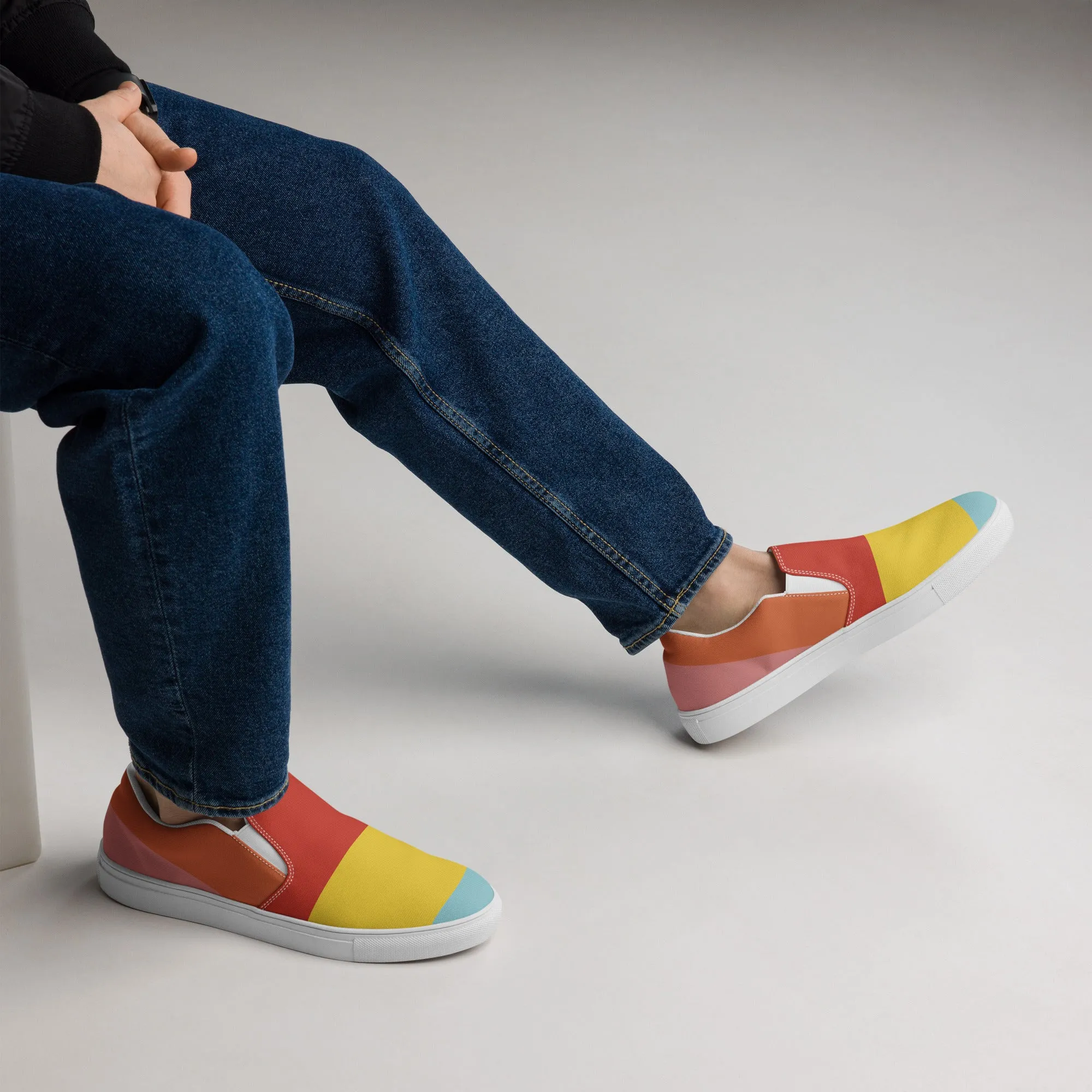 COLORFUL Men’s Slip-On Canvas Shoes