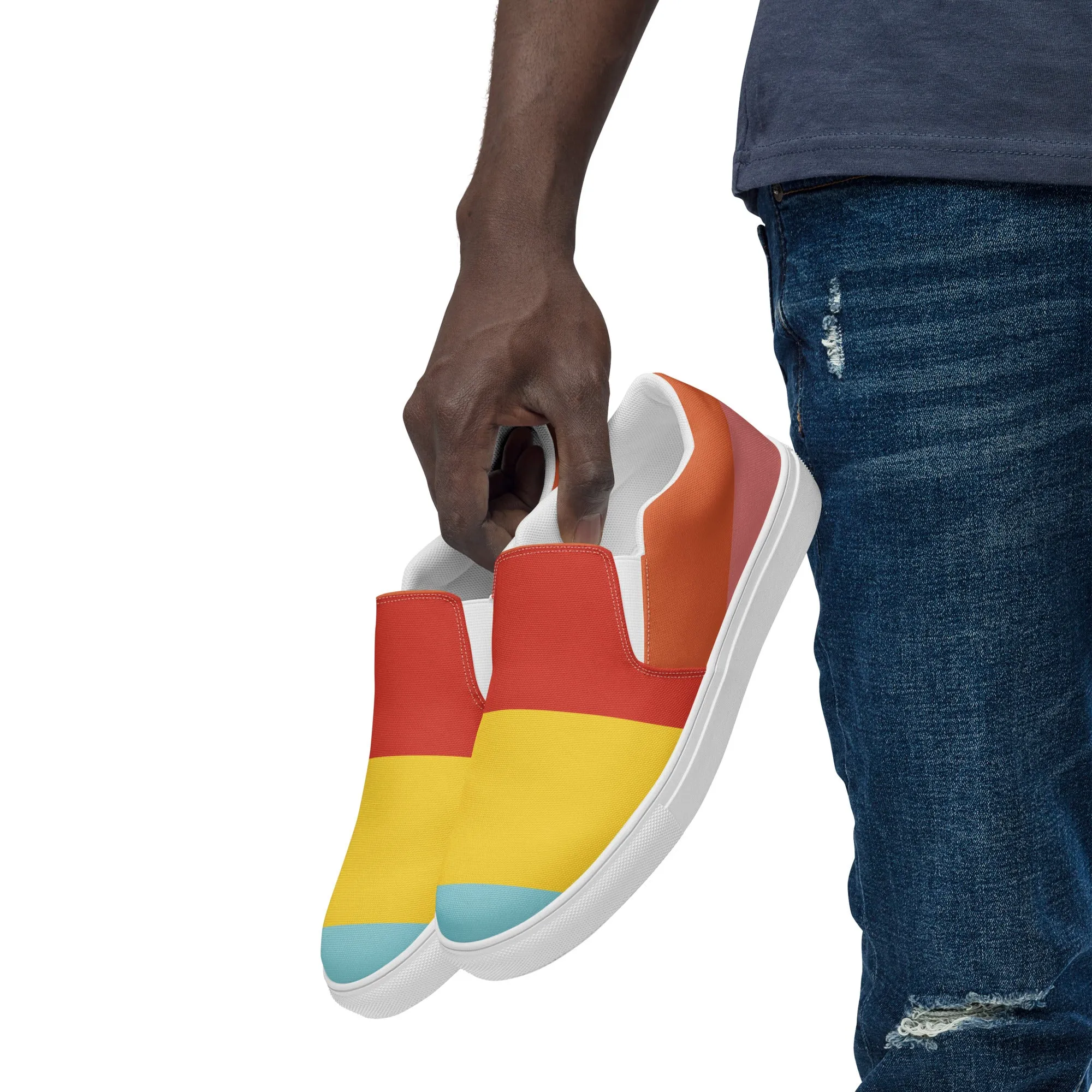 COLORFUL Men’s Slip-On Canvas Shoes