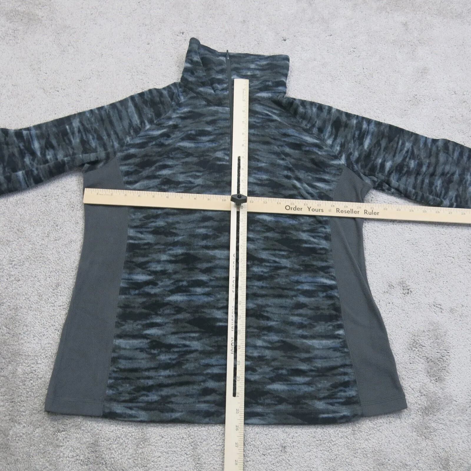 Columbia Women Fleece Jacket Long Sleeves High Neck Camouflage Black Size XL