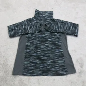 Columbia Women Fleece Jacket Long Sleeves High Neck Camouflage Black Size XL