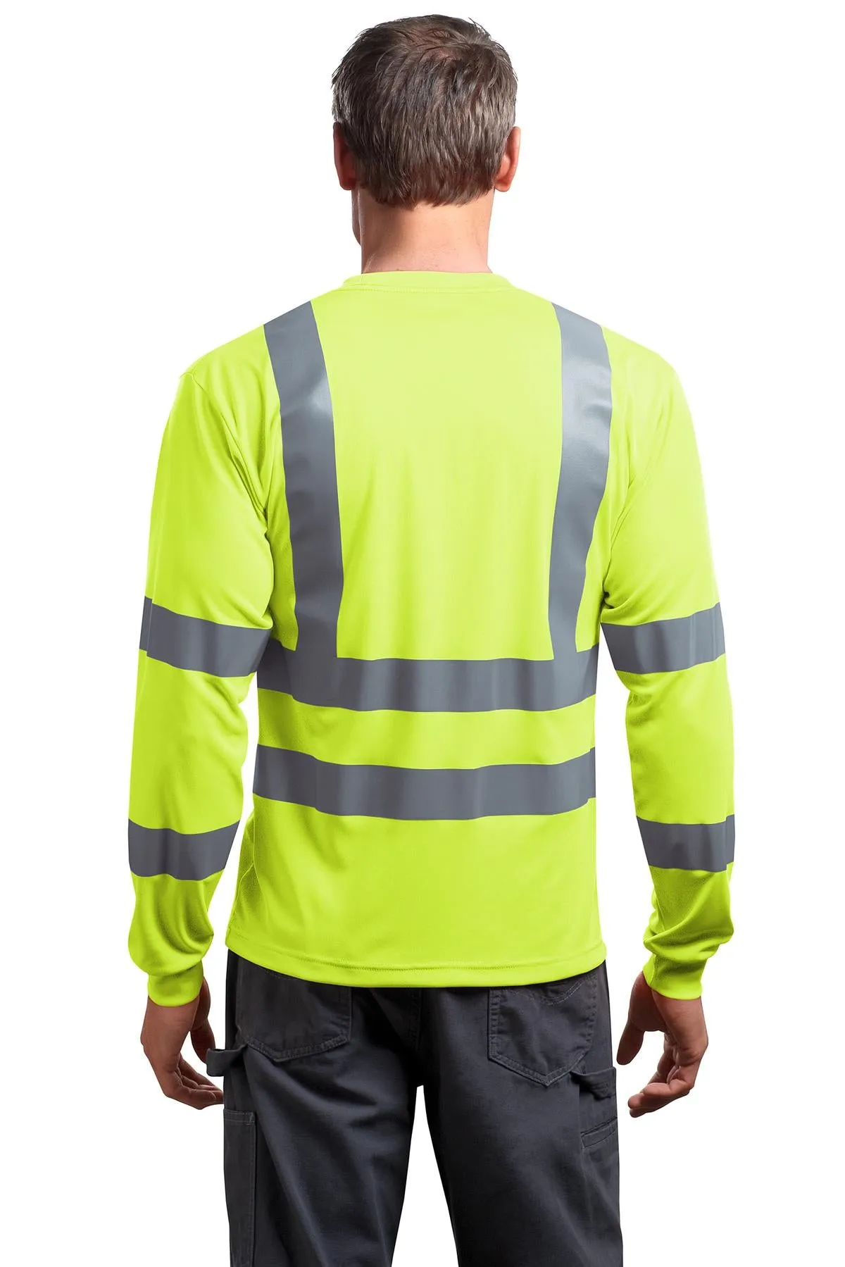 CornerStone - ANSI 107 Class 3 Long Sleeve Snag-Resistant Reflective T-Shirt. CS409