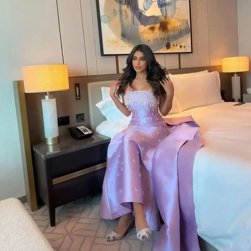 Crystal Lavender Mermaid Maxi Dress
