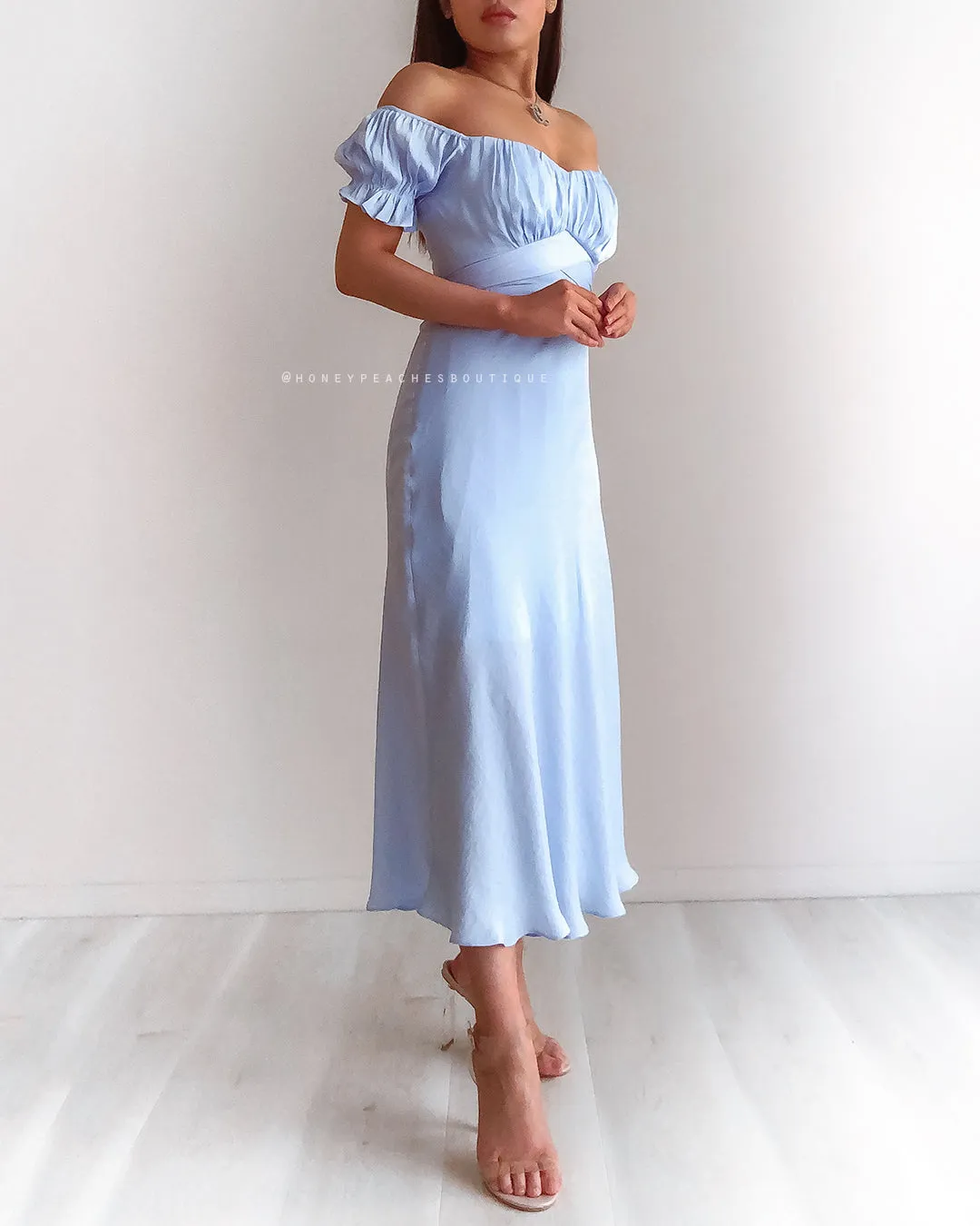 Dinah Midi Dress - Baby Blue